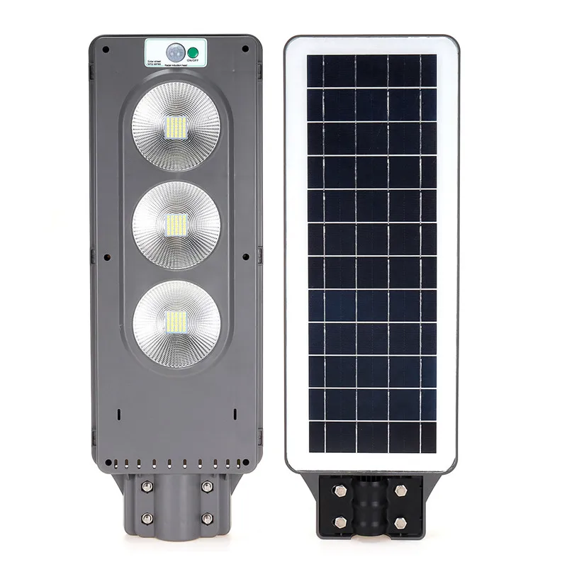 90 Вт 120LED Солнечный уличный светильник контроль+ радар зондирование охранная лампа 2 в 1 постоянно яркий и индукционный Солнечный настенный светильник