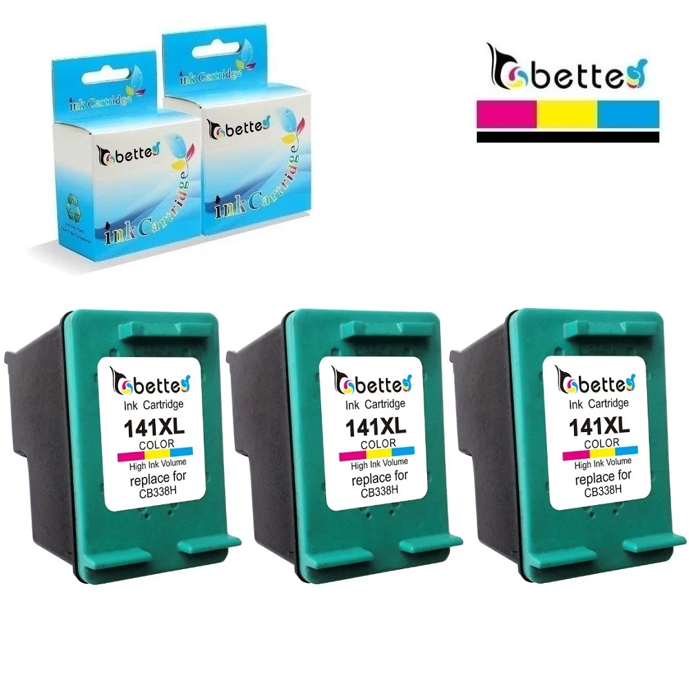 3PK чернильный картридж для HP 141XL 141 Officejet J6405 J6410 J6415 J6424 Deskjet D4245 D4260 D4263 D4268 D4360 D4368|ink