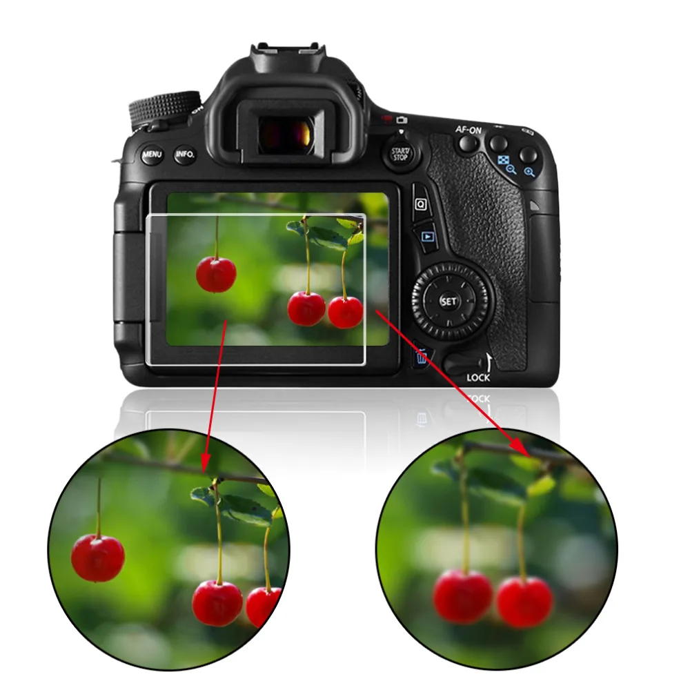2PCS 9H Camera Tempered Glass LCD Screen Protector Film For Canon 6D 60D 600D EOS M | Электроника