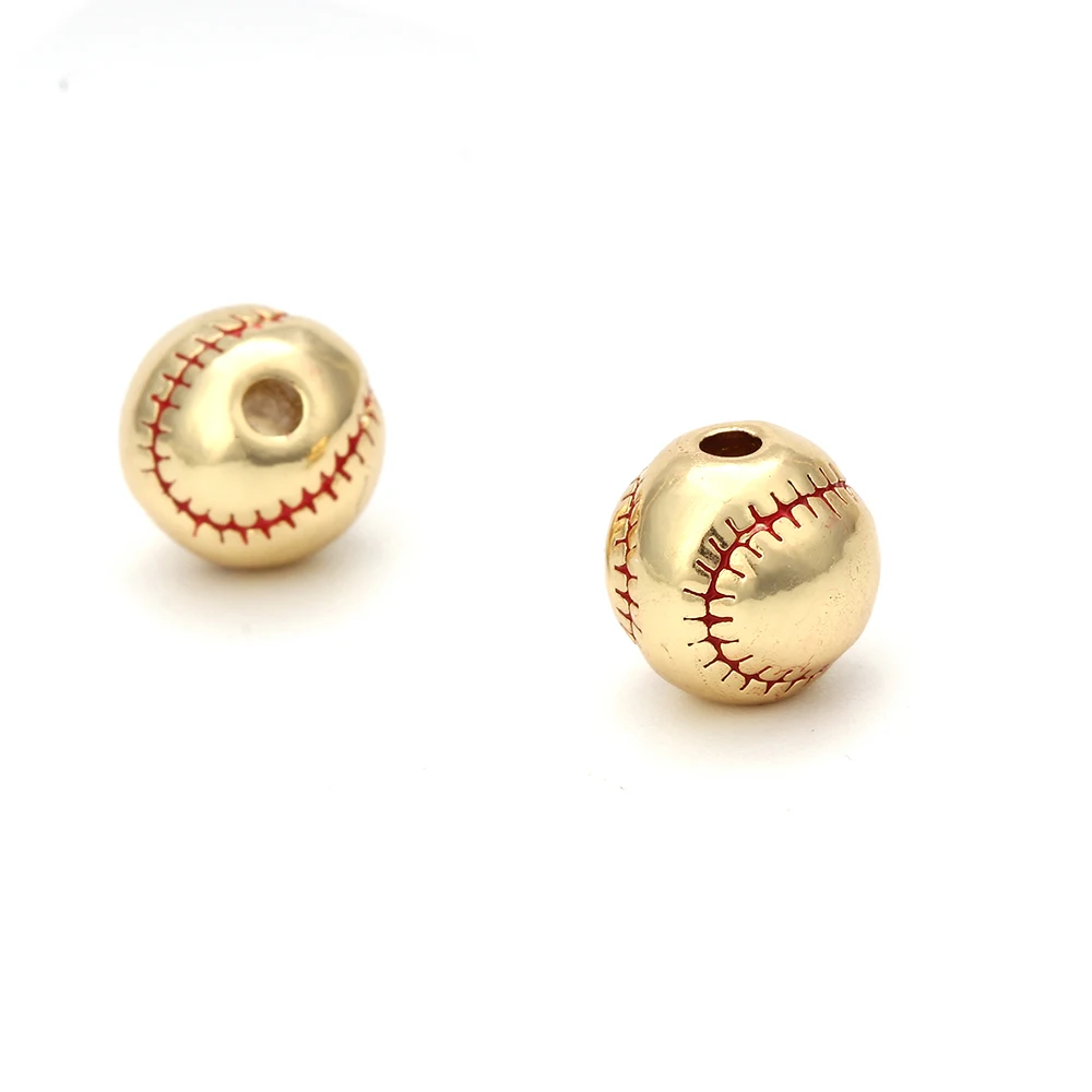 Медные шарики для бейсбола MEIBEADS 1 шт. свободные подходят женщин сделай сам