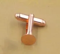 Rose Gold BASEHOME 10 шт., 6 мм/8 мм/10 мм/12 мм, французская стильная запонка, пустые круглые поднос, кабошон, основа для DIY, аксессуары для одежды - Цвет: Rose Gold
