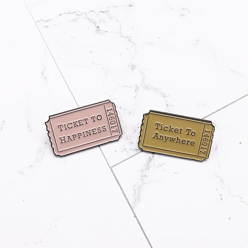 Винтажные эмалированные заколки для билета на счастье в любом месте заказ брошки