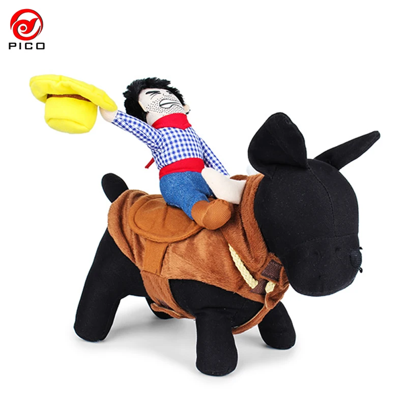 Funny medium Large dog cosplay clothes Riding Horse Cowboy Dogs Hoodies cute puppy clothing Costume Apparel size S-XL ZL230