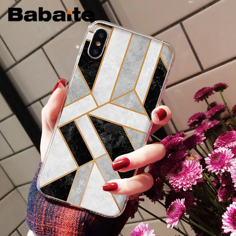 Мягкий чехол для телефона Babaite Marble Line на заказ iPhone 8 7 6 6S Plus 5 5S SE XR X XS MAX | Мобильные