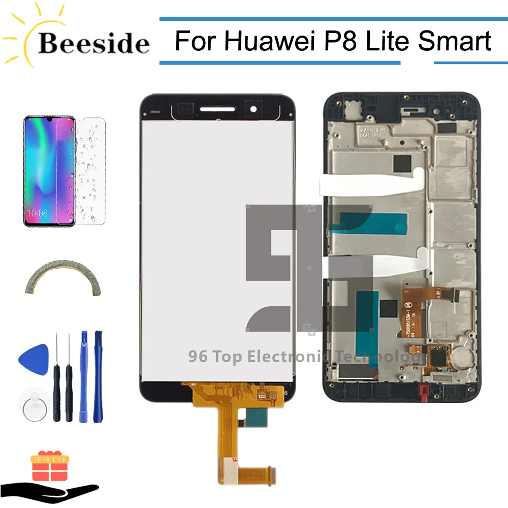 AA + Качество ЖК рамка для Huawei P8 Lite Смарт (не Lite) ЖК-дисплей сенсорный экран