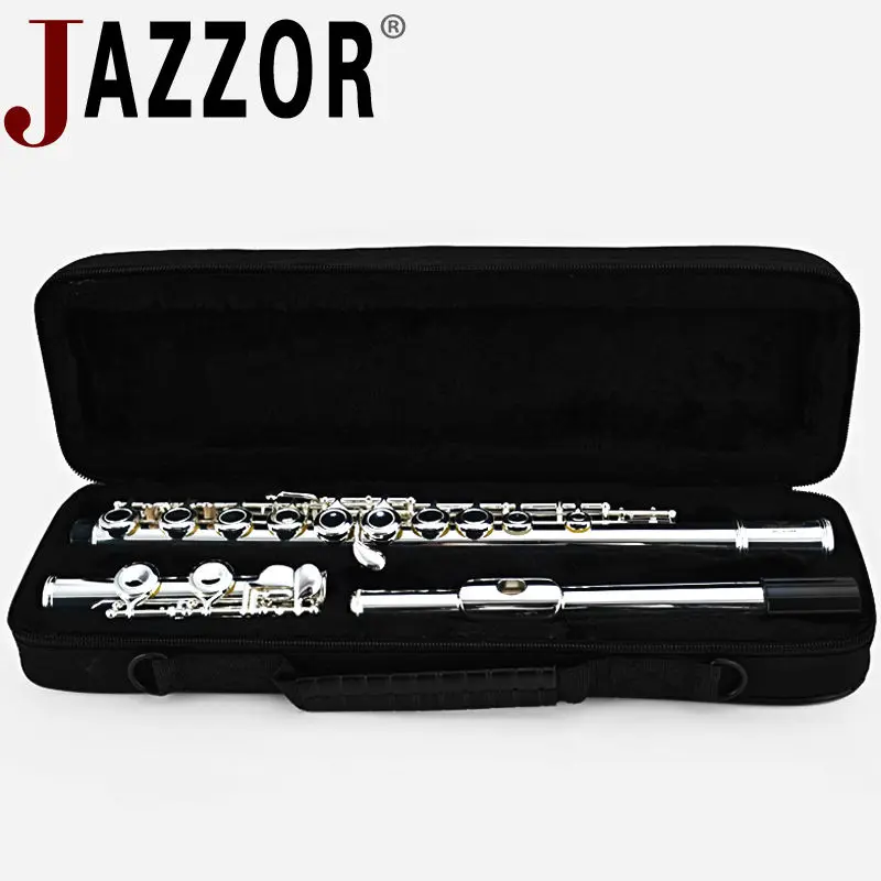 JAZZOR флейта JBFL 6248S C плоский 16 с закрытым отверстием белый медный посеребренный