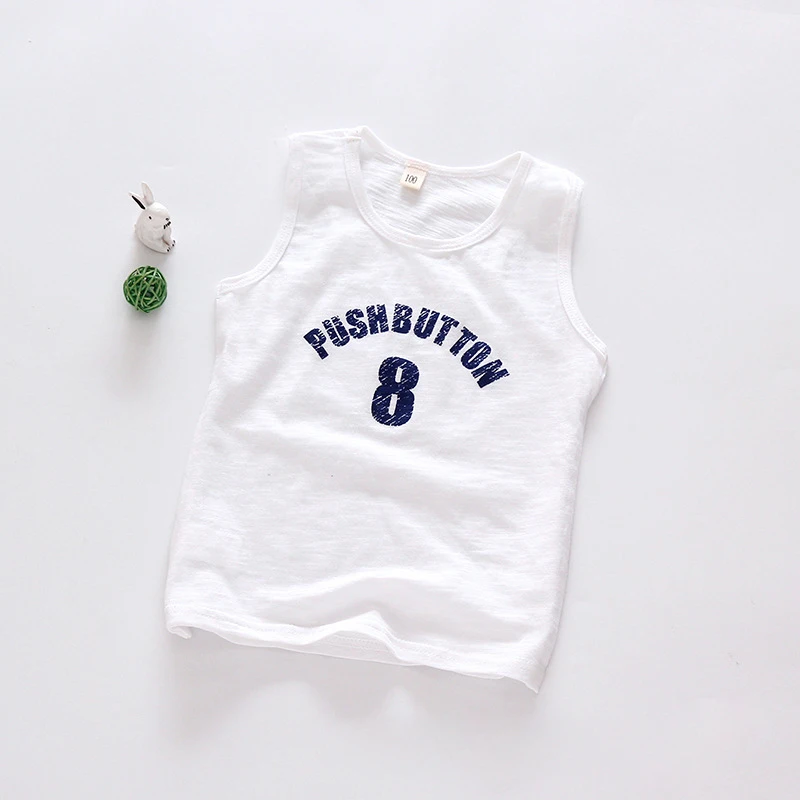 Детский жилет с принтом жилеты круглым вырезом для мальчиков и девочек хлопковые