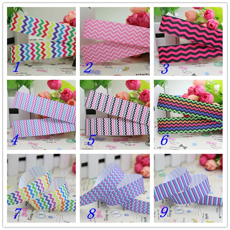 

7/8'' Free shipping chevron printed grosgrain ribbon hairbow headwear party decoration diy wholesale OEM 22mm S372