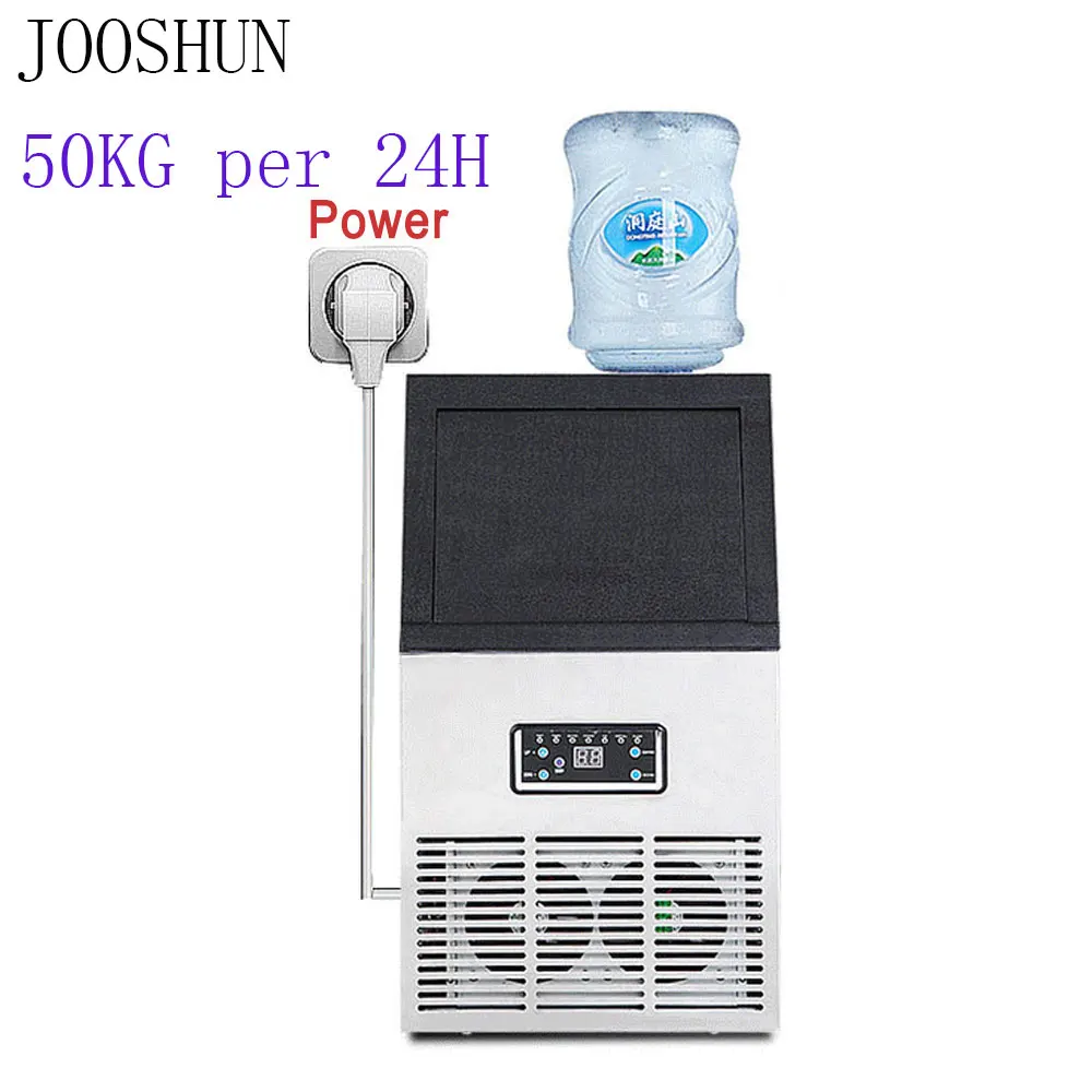 50KG Bottled type 40/50/60 кг за 24 часа в сутки столешница Машина льда делая автоматический кубический Ледогенератор льдогенератор для коммерческого использования 220V или 110V - Цвет: 50KG Bottled type