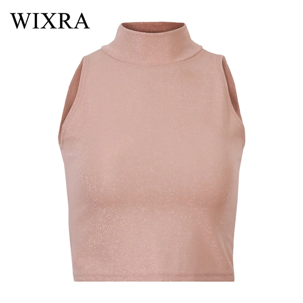 Базовая короткая майка Wixra Новинка лета 2018 однотонная женская из хлопка женский
