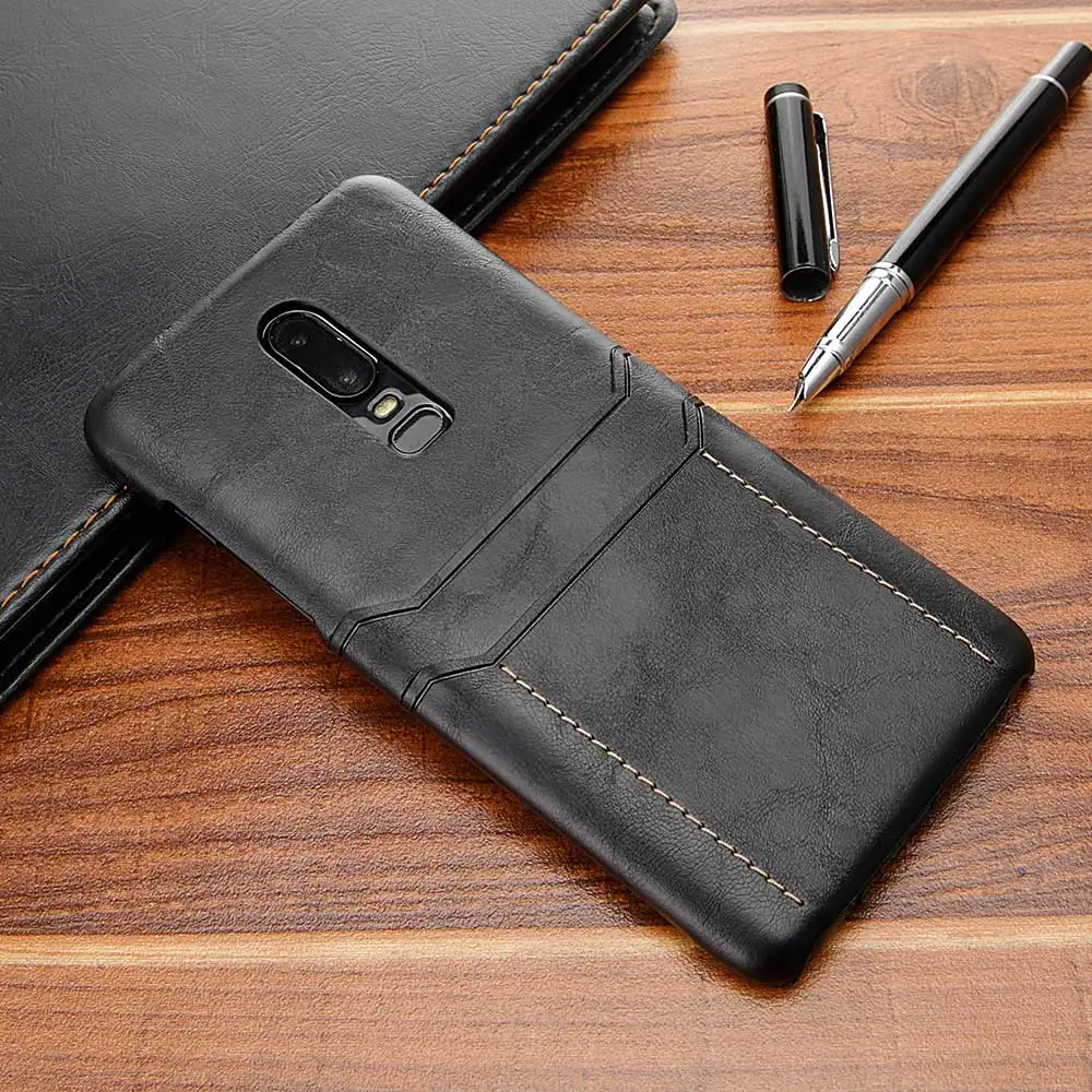 Phone case For oneplus 6T 1+6 six one plus 6 Capa Luxury High quality leather oneplus6 1+6t Cover with double card slot |