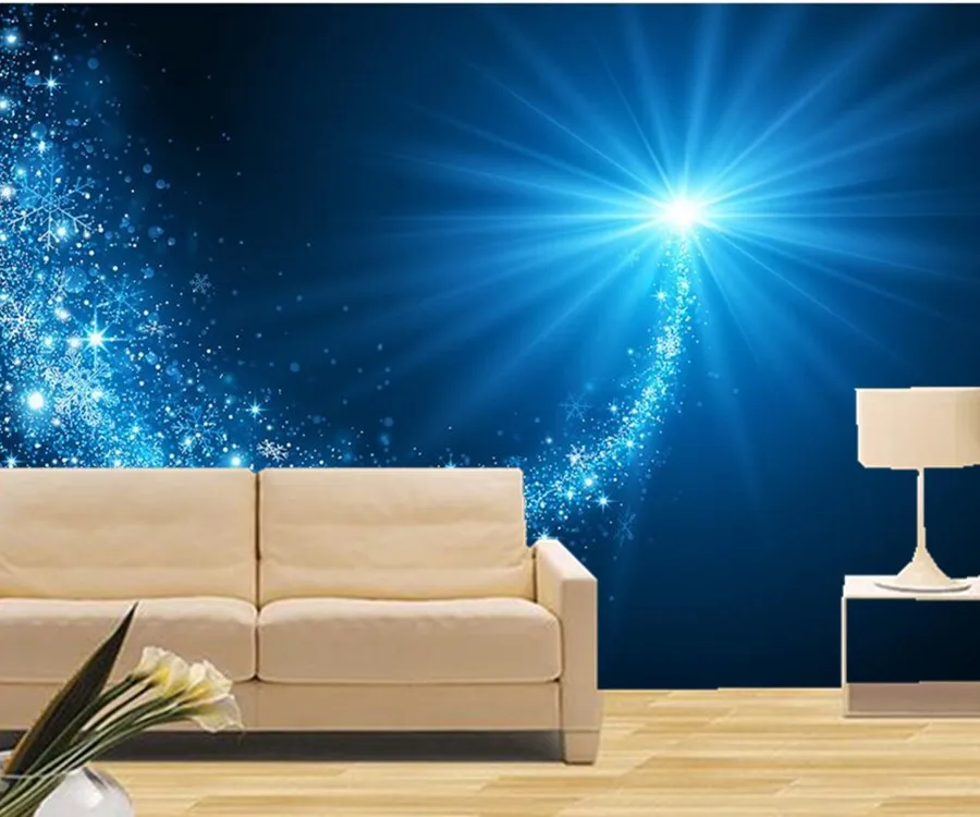 Custom Snowflake sky zenith mural hotel restaurant ktv bar wallpaper living room sofa TV wall bedroom modern 3d | Обустройство дома