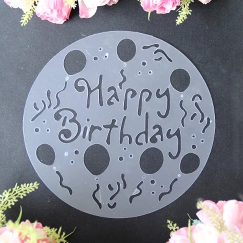 Творческие трафареты для торта 4 шт./компл. с цветами сердечком день рождения