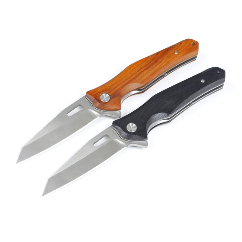 Folding Knife Hunting Stainless Steel Blade G10/Wood Handle Army Tactical Knives Outdoor Camping Hand Tool Pocket Survival | Инструменты