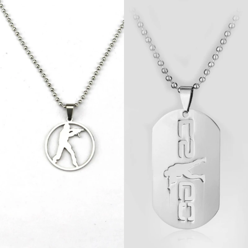 Игры CS GO нержавеющая сталь звено ожерелье для мужчин csgo аниме Neckless мужское колье лучшие друзья оригинальная бижутерия ювелирные изделия