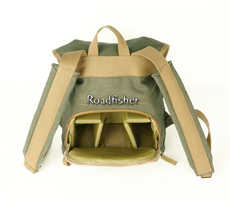Roadfisher винтажный холщовый рюкзак на плечо для камеры DSLR цифровой SLR путешествий