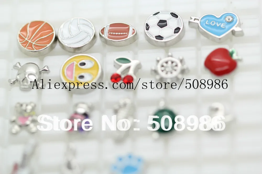 

180 pcs Assortment 18 designs floating charms for glass locket,locket not included