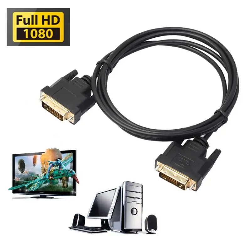 1 м 8 3 5 цифровой монитор HDMI DVI D для Золотой мужской 24 + Pin Dual Link ТВ кабель TFT FW1S|Кабели