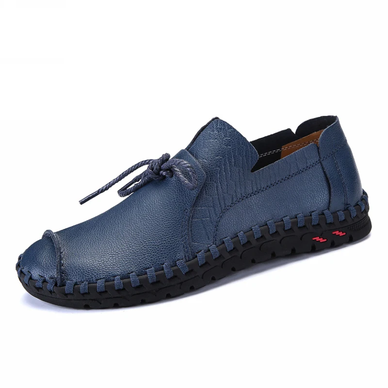New 2019 Men Loafers Outdoor Breathable Leather Casual Shoes Fashion Lazy Flats Moccasins chaussure homme men Sneakes | Обувь