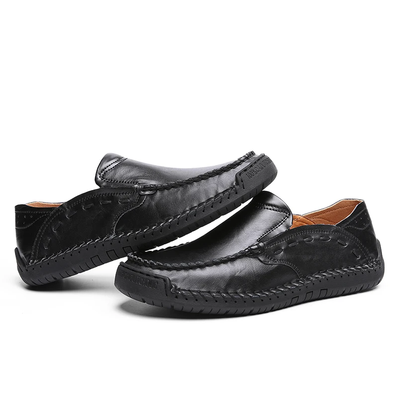 ALCUBIEREE Italian Handmade Loafers for Men Summer Breathable Moccasins Men's Slip on Flat Driving Shoes Adult Leather Sneakers | Обувь