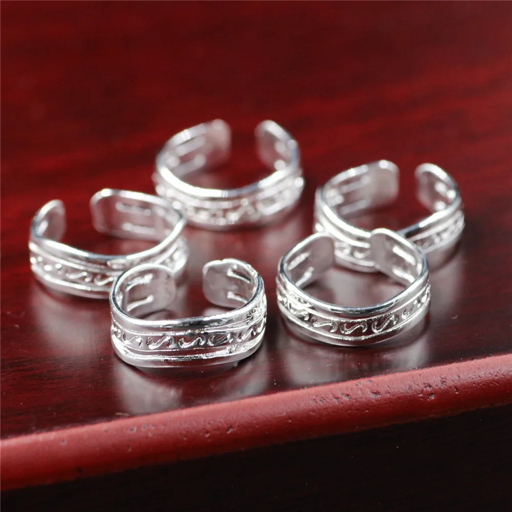 Кольцо женское серебряное в виде цветка 5 цветов J675|ring foot|women silver ringsopen ring |