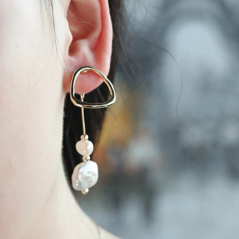 Funmor романтические висячие серьги в стиле барокко с натуральным пресноводным