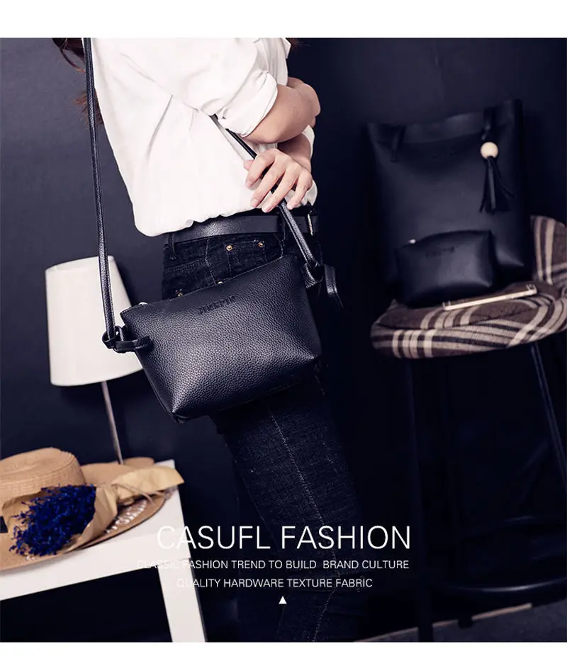 3 шт. женские сумки мессенджеры из ПУ кожи|women handbags set|handbag setleather shoulder bag |