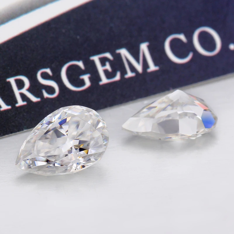 EF белый цвет груша из дробленого льда форма 10*8 мм муассаниты свободные камни