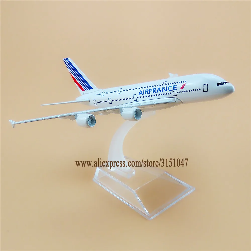 16cm Alloy Metal AIR France A380 Airlines Aircraft Airbus 380 Airways Airplane Model Plane W Stand Gift | Дом и сад