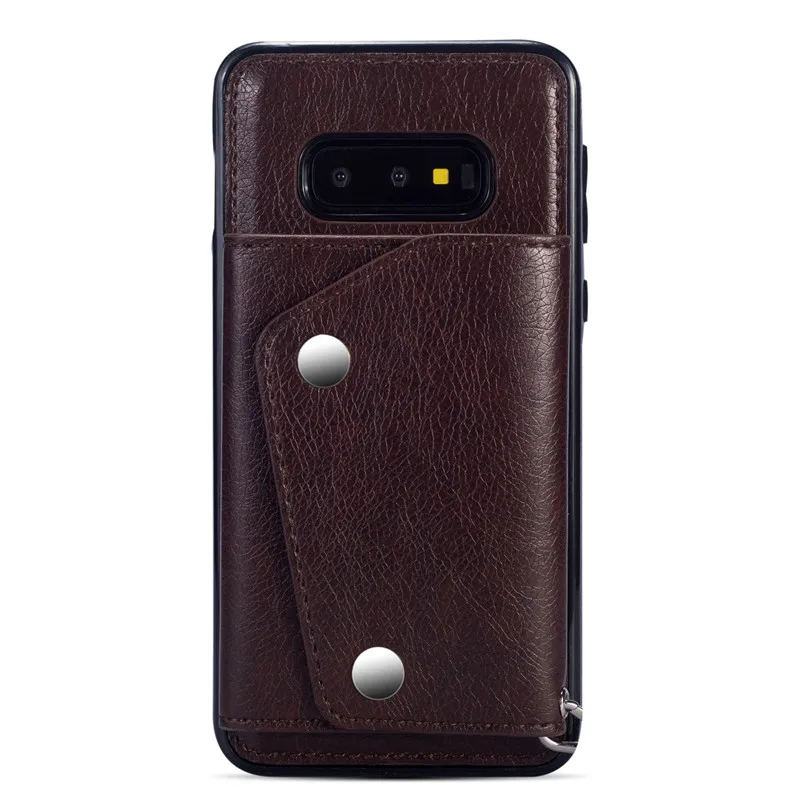 Brown Для samsung Galaxy S10 S8 S9 Plus Роскошный кожаный чехол-кошелек для samsung Galaxy S7 Edge держатель для карт защитный чехол для телефона - Цвет: Brown