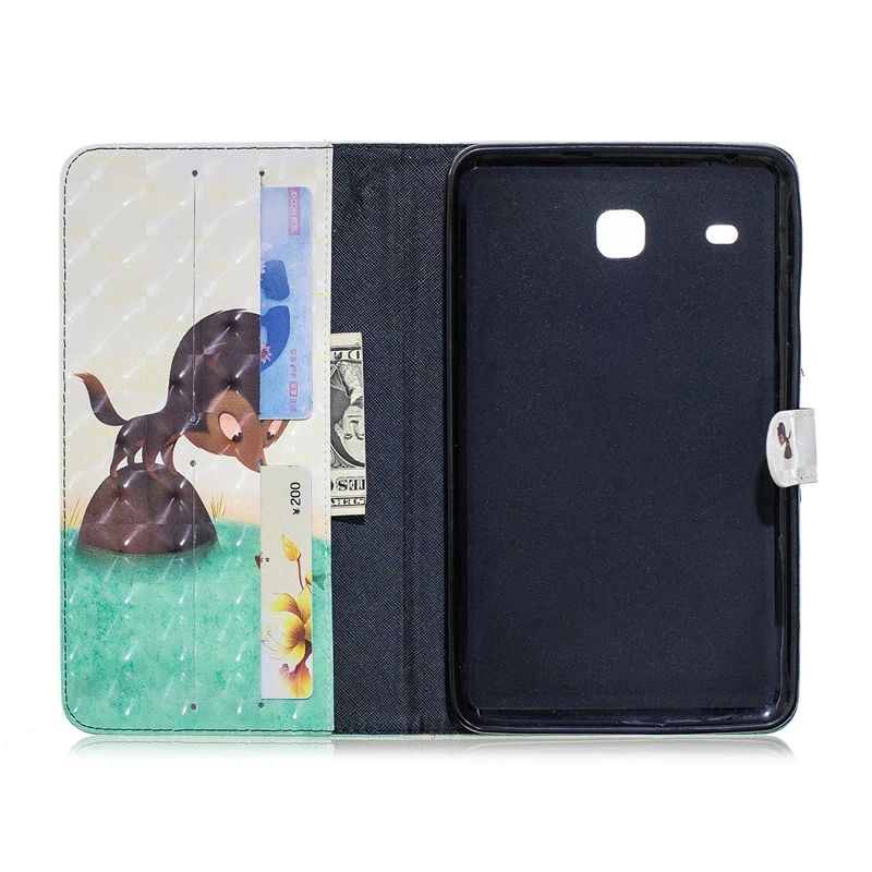 СПС Coque Samsung Galaxy Tab E 8 0 SM-T377 кожаный чехол с откидной крышкой отделением портмоне