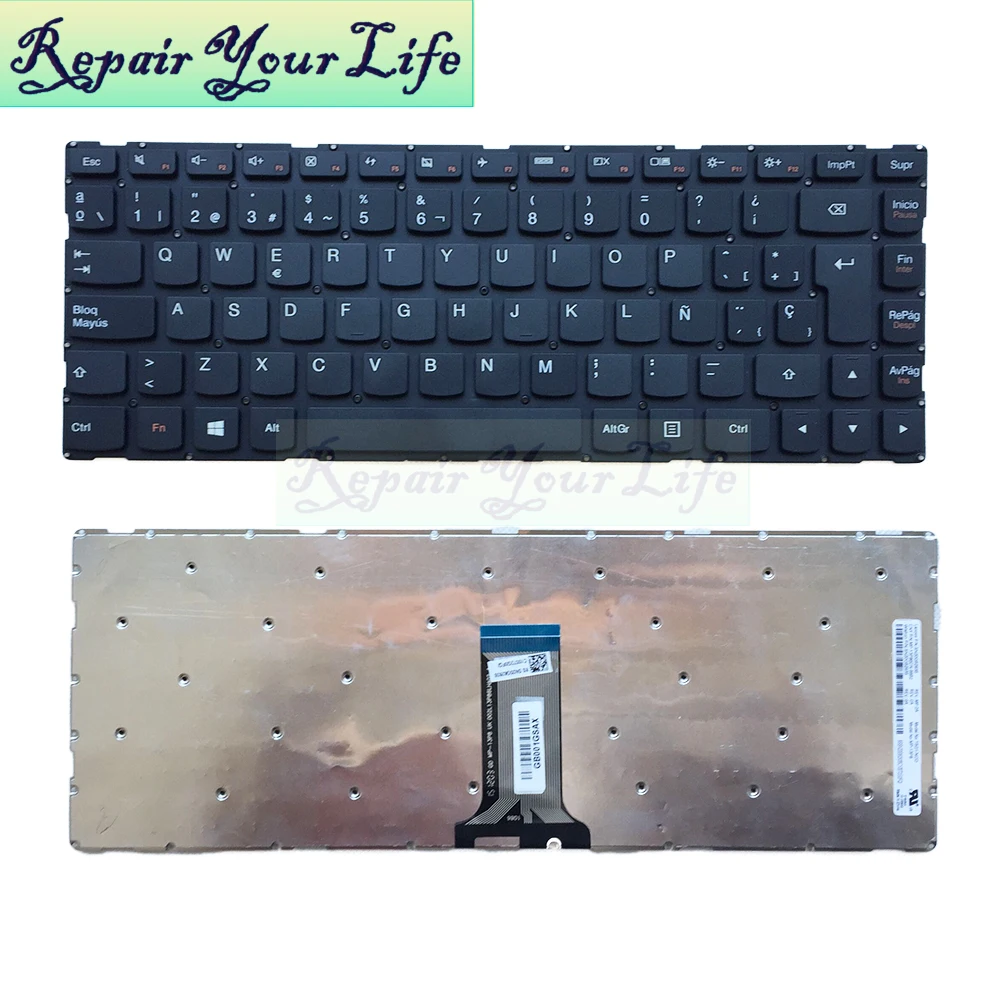 Сменная Клавиатура для ноутбука Lenovo IdeaPad 100s 14ibr s41 70 Flex 3 14 SP Spain|laptop keyboard|replacement laptop