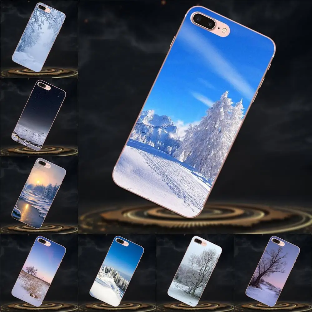 Зимний пейзаж природа для Xiaomi Redmi Note 2 3 3S 4 4A 4X 5 5A 6 6A Pro Plus Мягкий Силиконовый ТПУ