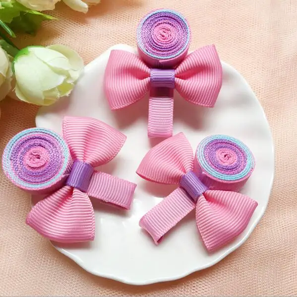 

100pcs/lot Grosgrain Hair Clips dessert foods hair bow dessert hair clips hair candy