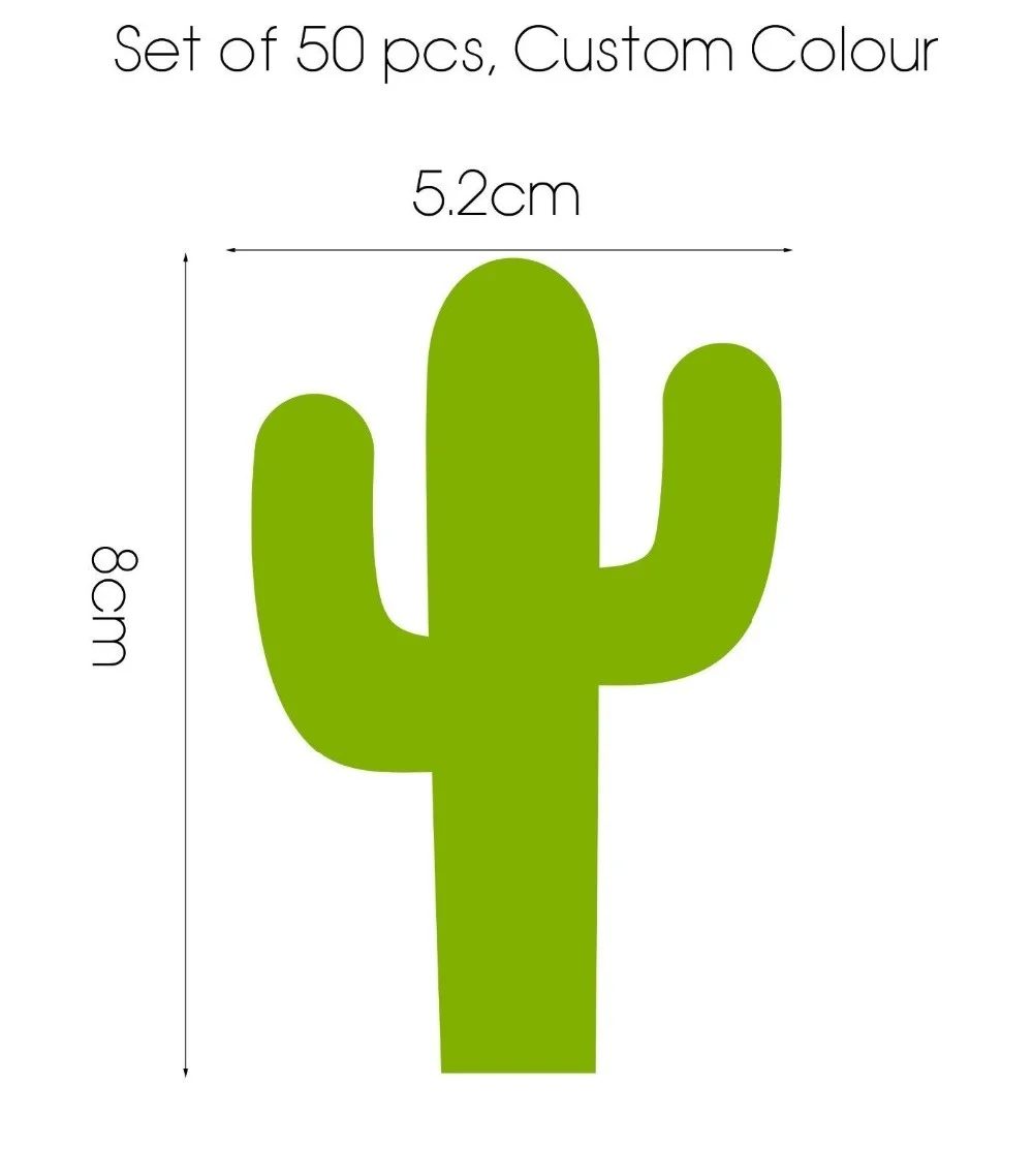 24 SET Cactus Shape Wall Stickers For Kids Room Decor | Дом и сад