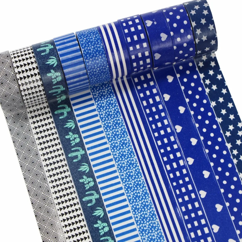 

10 Rolls Cute/Cactus Washi Tape Set Masking Tape Bullet Journal Supplies Stickers Scrapbooking Decoration Paper Adhesive Tape