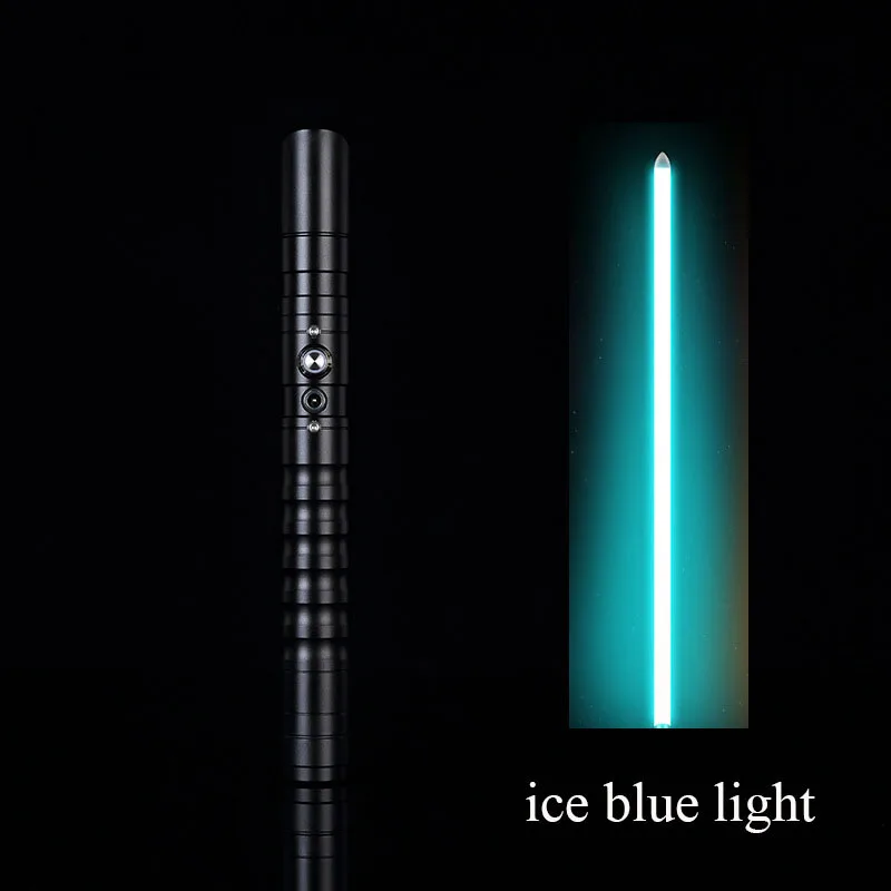 black-ice blue light Светильник saber Jedi Sith Luke светильник Saber Force FX Heavy Dueling перезаряжаемый Цвет Изменение звука FOC Блокировка металлической ручкой меч - Цвет: black-ice blue light