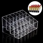 Прозрачный акриловый 24 косметический Органайзер для макияжа Чехол Держатель Дисплей Подставка для хранения коробка губной помады Косметика Коробка для украшений или косметики