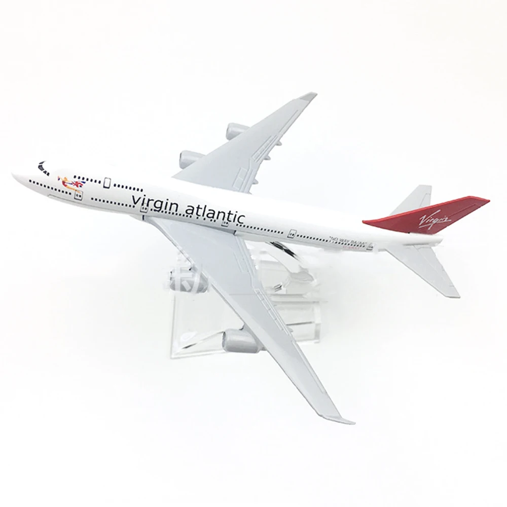 1/400 весы летательный аппарат B747 Virgin Atlantic 16 см сплав самолет Boeing 747 модель игрушки