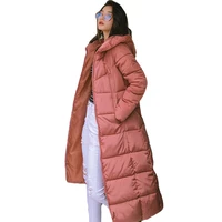 hot sale winter women jacket x long parkas hooded cotton padded female coat high quality warm outwear womens parka winter coat
