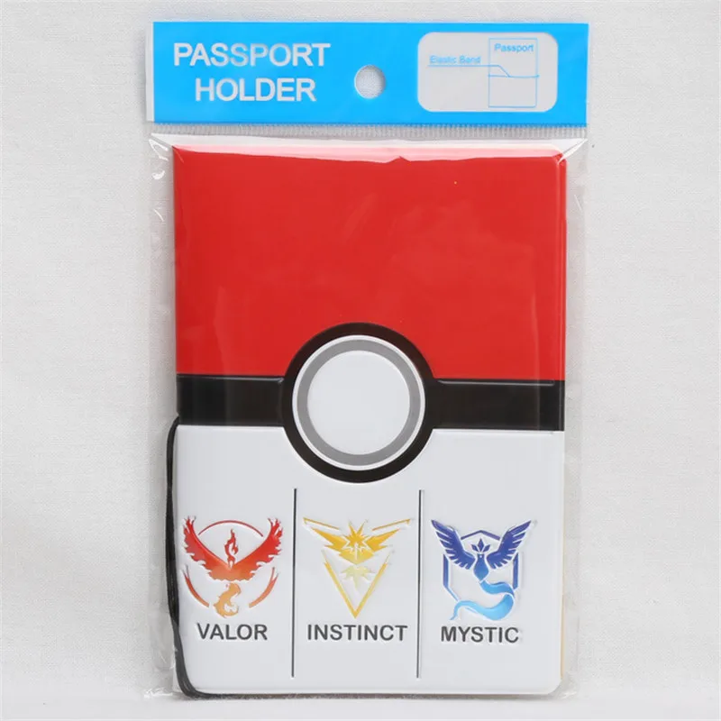 Чехол для паспорта Pokemon Go из ПВХ кожи с модным рисунком|fashion passport holder|passport holderpassport
