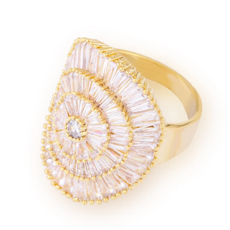 OCESRIO роскошный большой кольца для женщин Серебристый Овальный циркония с