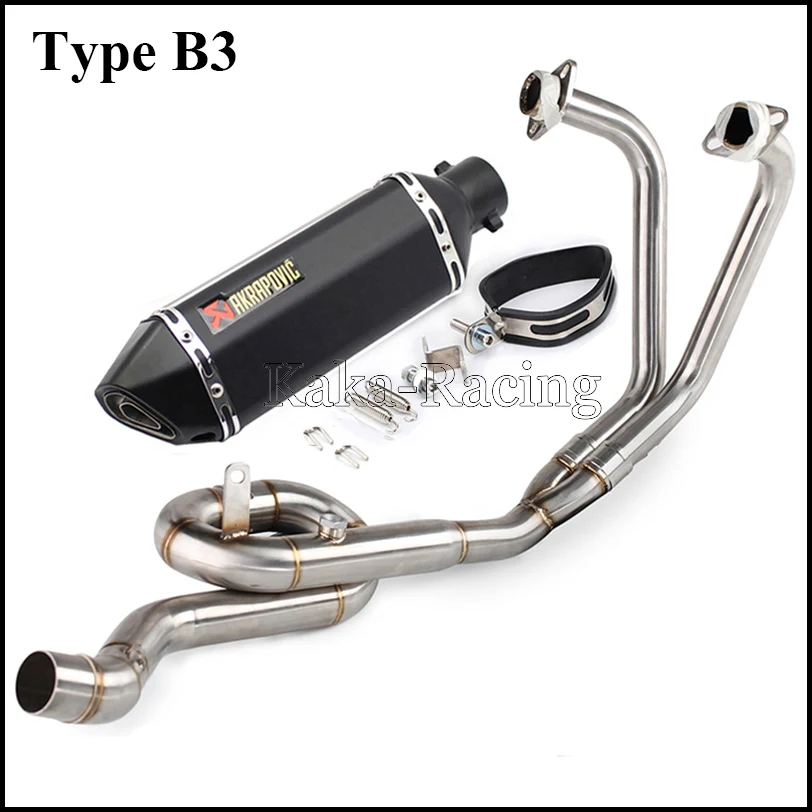 MT03 Akrapovic глушитель выхлопной трубы мотоцикла полная система скольжения на переднюю ссылку трубы для Yamaha YZF R3 R25