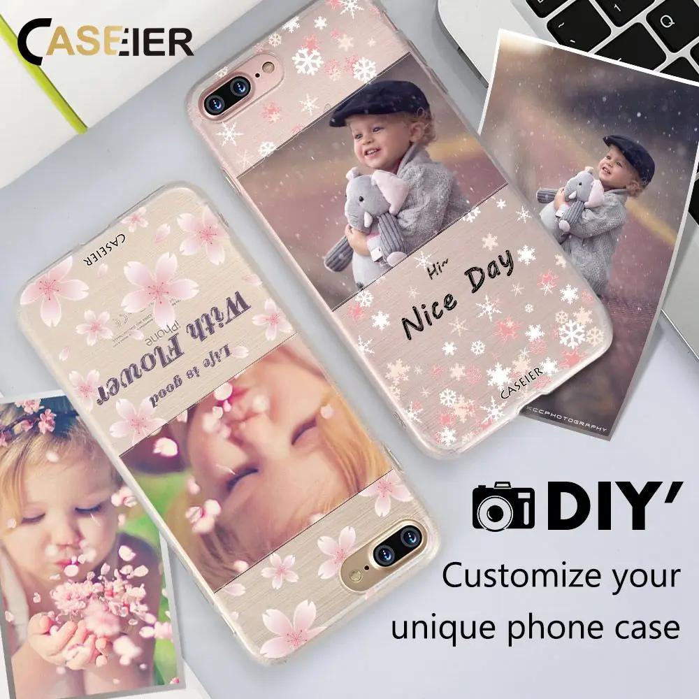 CASEIER Арт Принт для iPhone 6 6s 7 8 plus X Мягкая TPU Подгонянные печати дизайн логотипа