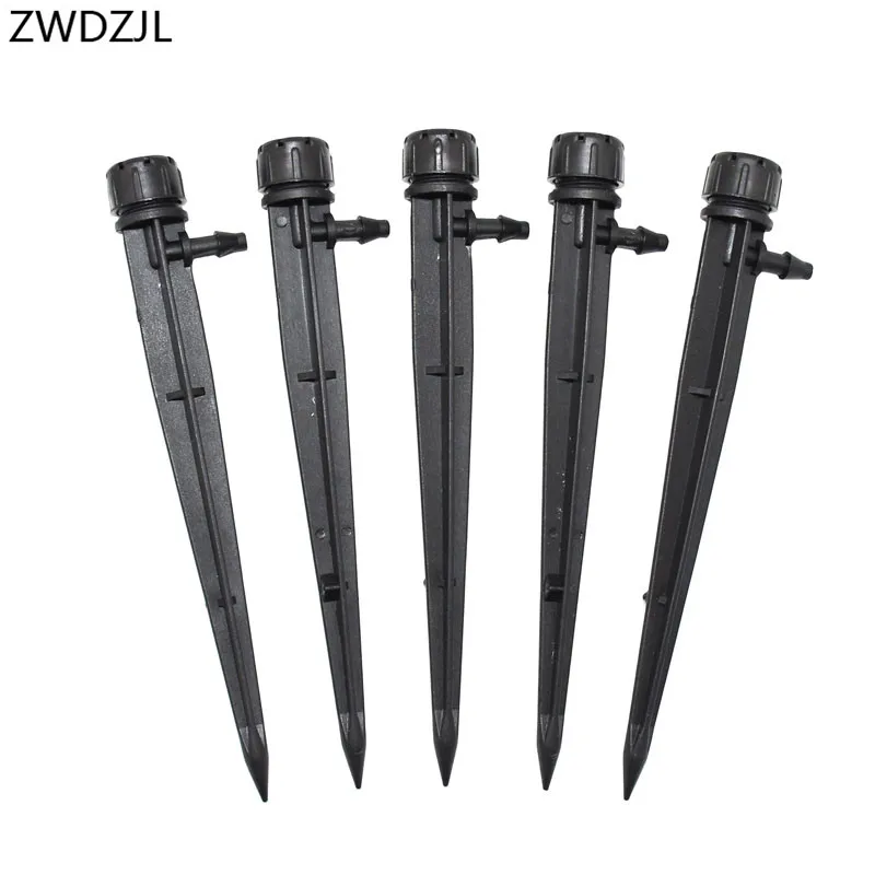 

Garden irrigation dripper 8 holes adjustable nozzle drip irrigation 1/4 Barbed hose connector sprinkler garden watering 5pcs