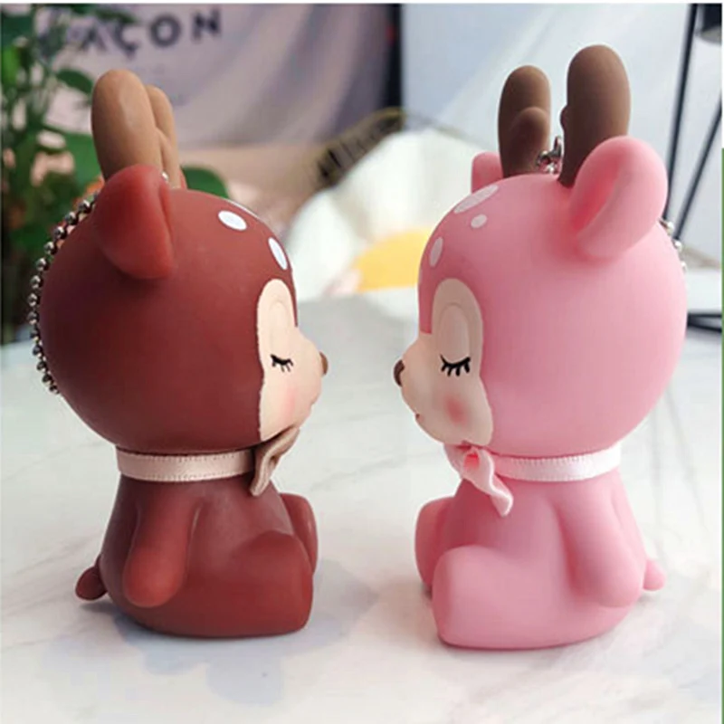 Новый дизайн 3D мультфильм милая кукла брелок животное олень эльф Brelok подарок для