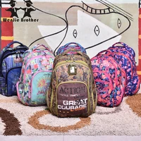 2019 wenjie brother new backpack set printing flower backpack women bookbags middle high unversity school bags for teenage girls