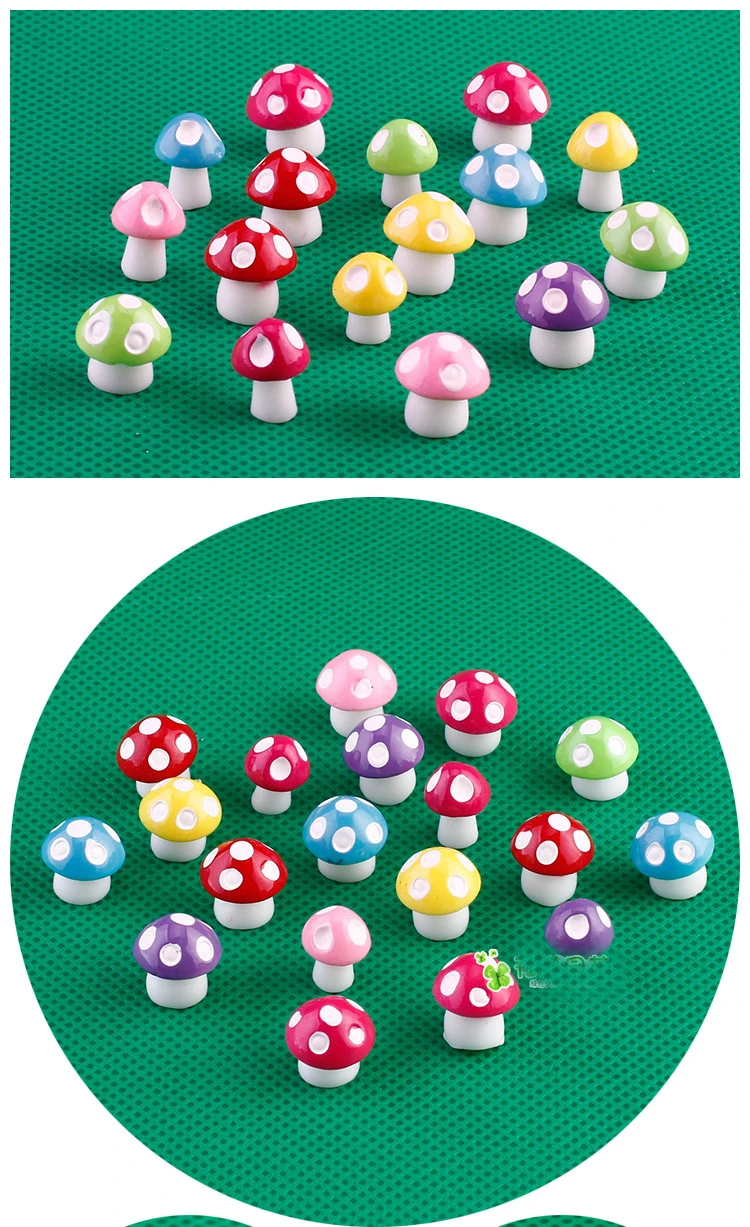 10 шт. круглые декоративные мини грибы|mushroom pot|mushroom decormushroom garden decoration |