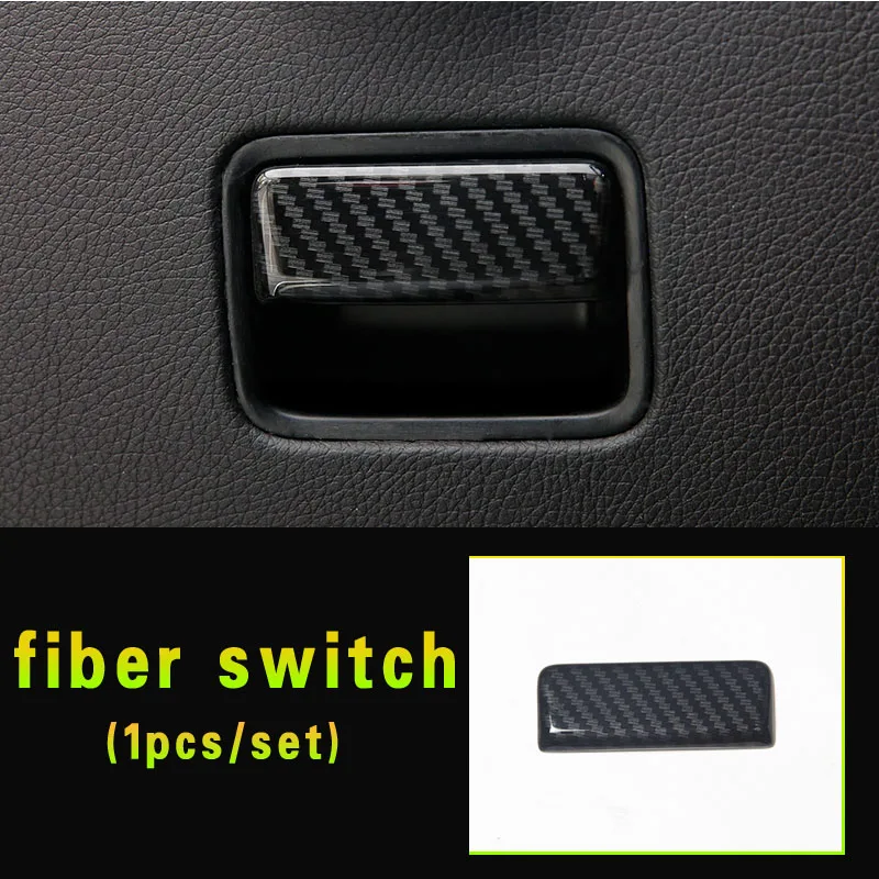 fiber switch Для Mercedes Benz ML350 2012 320 GL450 amg gle W166 GLS63 350d A w176 B W246 GLA X156 стояночный ручной тормоз наклейка аксессуары - Название цвета: fiber switch