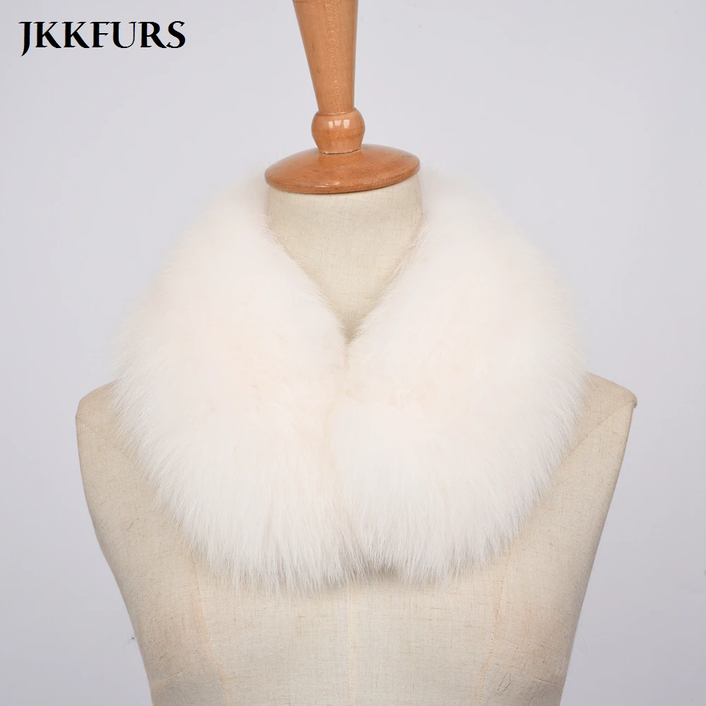 

Women's Real Fox Fur Scarf Genuine Natural Fluffy Fur Neck Collar Fashion Style Shawls Winter Warm Muffler High Quality S7451